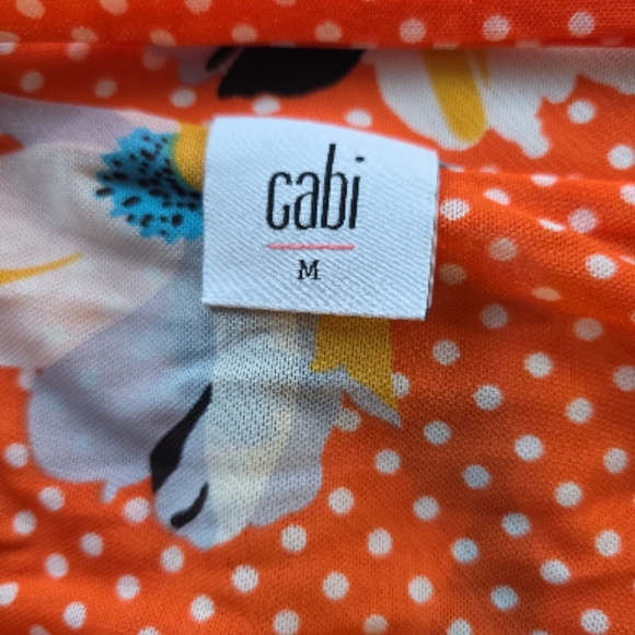 Cabi Orange Floral Wrap Skirt - Picture 3 of 6